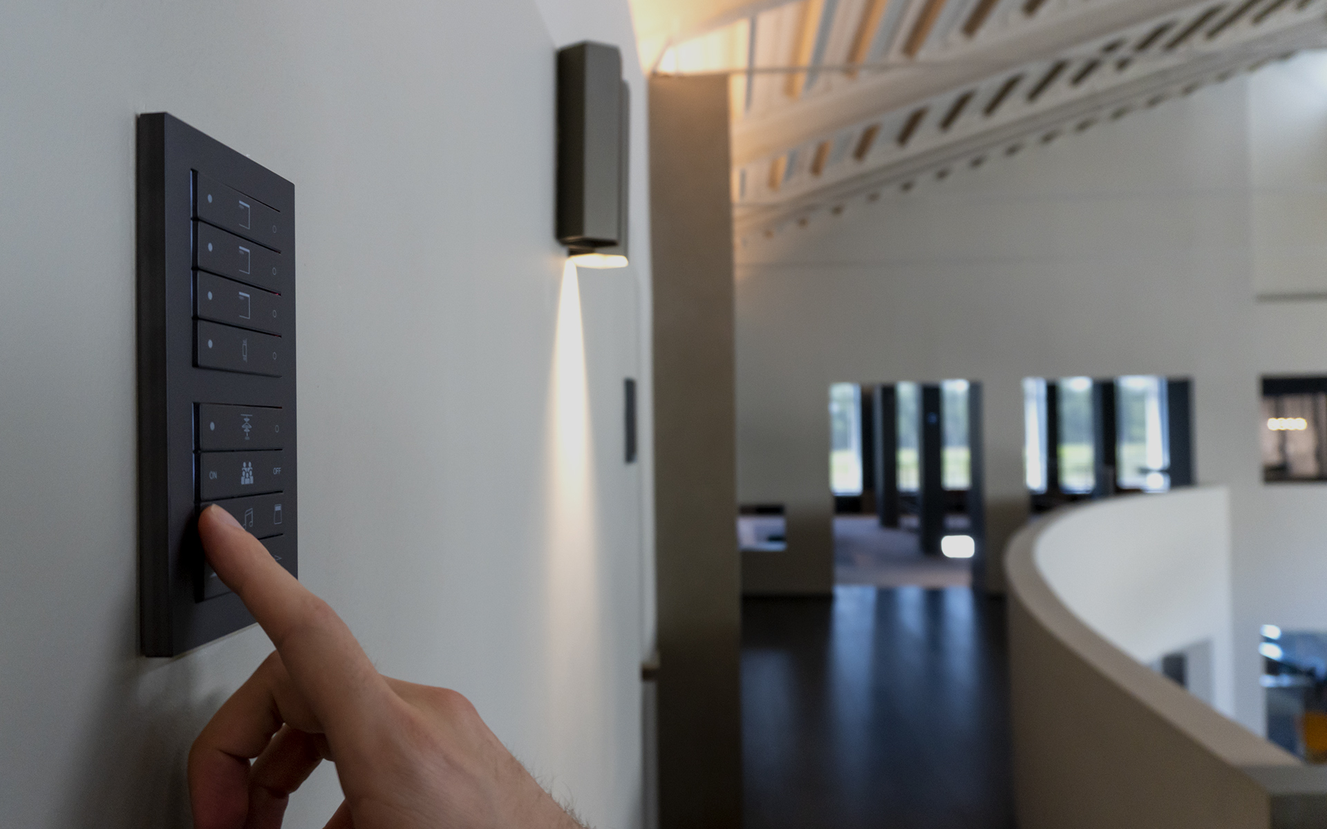 Wired KNX and lighting automation system